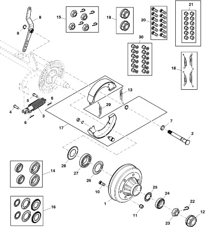 John Deere 960 - Śruba DC214655 (Hamulce) - Brake accessory for Round baler: picture 1 John Deere 960 - Śruba DC214655 (Hamulce) - Brake accessory for Round baler: picture 1
