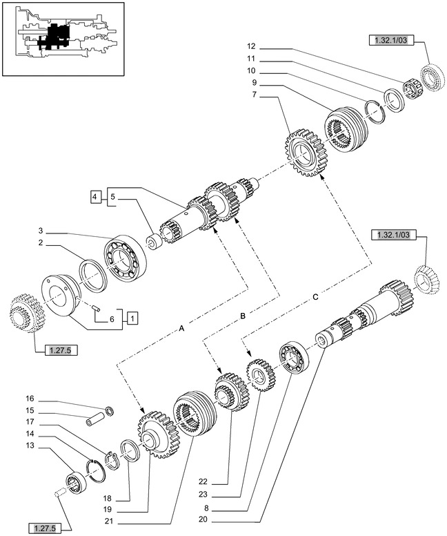 New Holland T6010 Koło zębate 38 t/39 t 81864702 - Transmission for Farm tractor: picture 1 New Holland T6010 Koło zębate 38 t/39 t 81864702 - Transmission for Farm tractor: picture 1