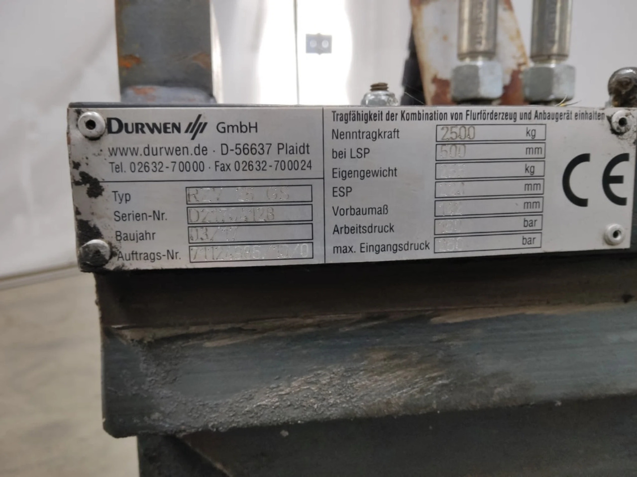Durwen RZV25GS - Attachment for Material handling equipment: picture 2 Durwen RZV25GS - Attachment for Material handling equipment: picture 2
