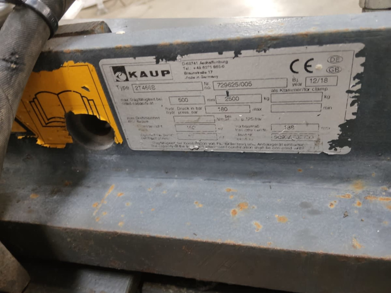 Kaup 2T466B - Attachment for Material handling equipment: picture 2 Kaup 2T466B - Attachment for Material handling equipment: picture 2