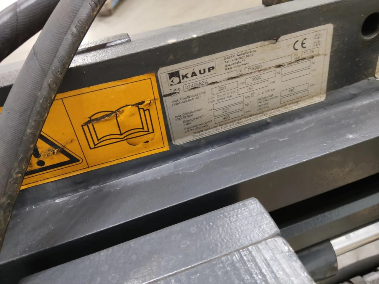 Kaup 2T466B2A - Attachment for Material handling equipment: picture 2 Kaup 2T466B2A - Attachment for Material handling equipment: picture 2