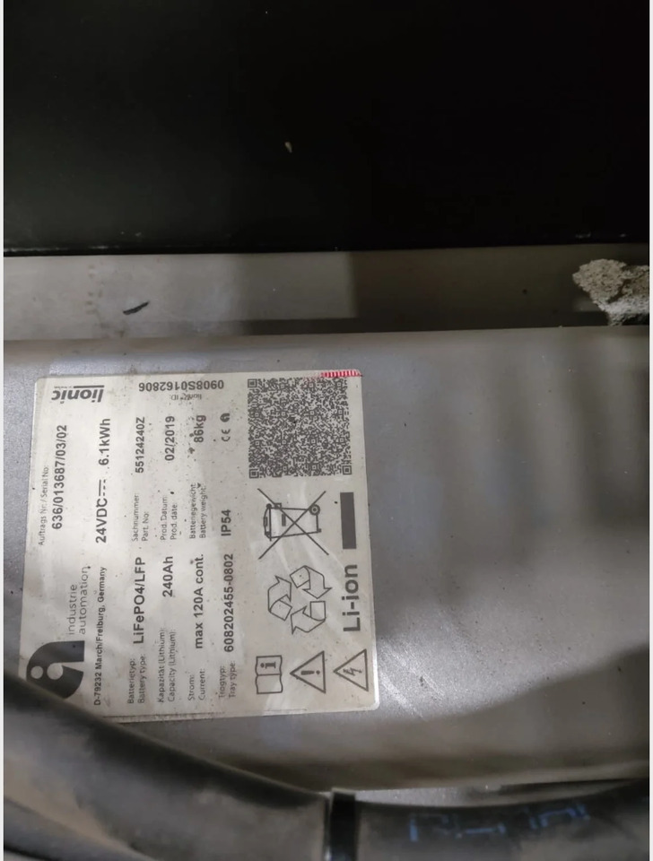 Battery 24V 240Ah - Battery for Material handling equipment: picture 2 Battery 24V 240Ah - Battery for Material handling equipment: picture 2
