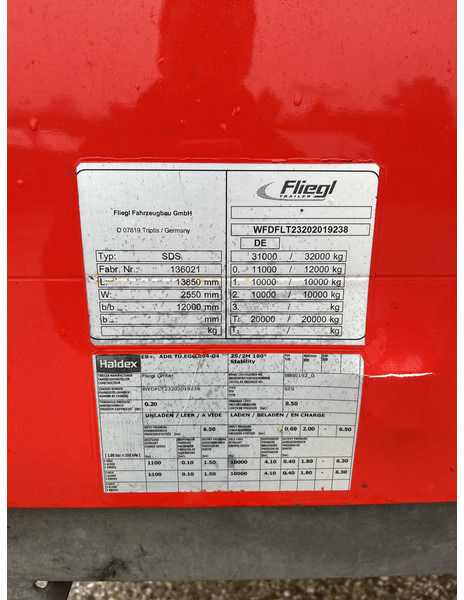 Curtainsider semi-trailer Fliegl SDS / Mega - Jumbo - Volume / Curtainside / 2 axle BPW / APK TUV 02-26: picture 14