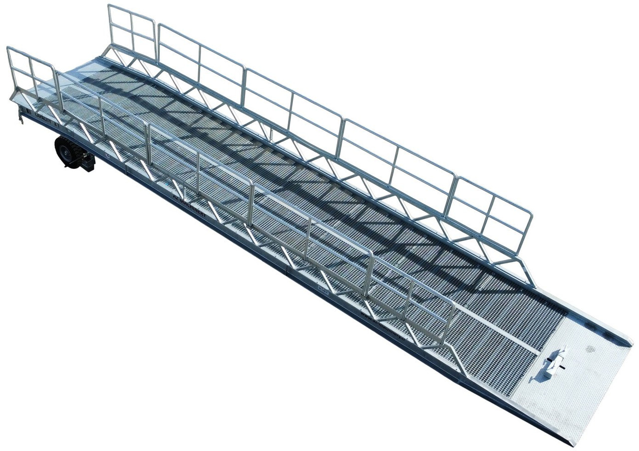 Loading ramp AZ RAMP-EASY XL-12 FULL GALVA. WIDE Mobil Galvanizate Loading Ramp With Level Off, 12 t Capacity: picture 1