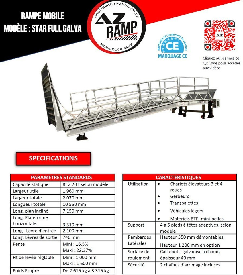 Loading ramp Loading Ramp with with hydraulic tilting bridge - AZ RAMP - STAR- 8T FULL GALVA: picture 11 Loading ramp Loading Ramp with with hydraulic tilting bridge - AZ RAMP - STAR- 8T FULL GALVA: picture 11
