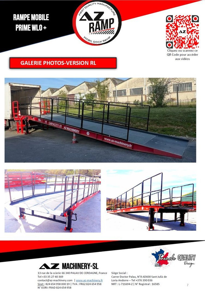 Loading ramp **RENTAL 12-24-36 Month** AZ RAMP-PRIME PRIME WLO + 8 .  Industrial Mobil Loading Ramp: picture 7