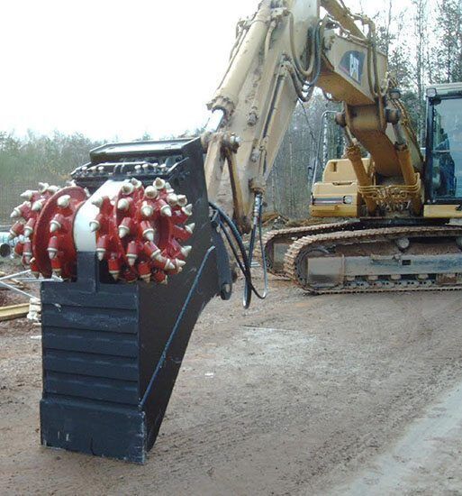 AME Double Drum Cutter Bucket - Attachment for Excavator: picture 4 AME Double Drum Cutter Bucket - Attachment for Excavator: picture 4