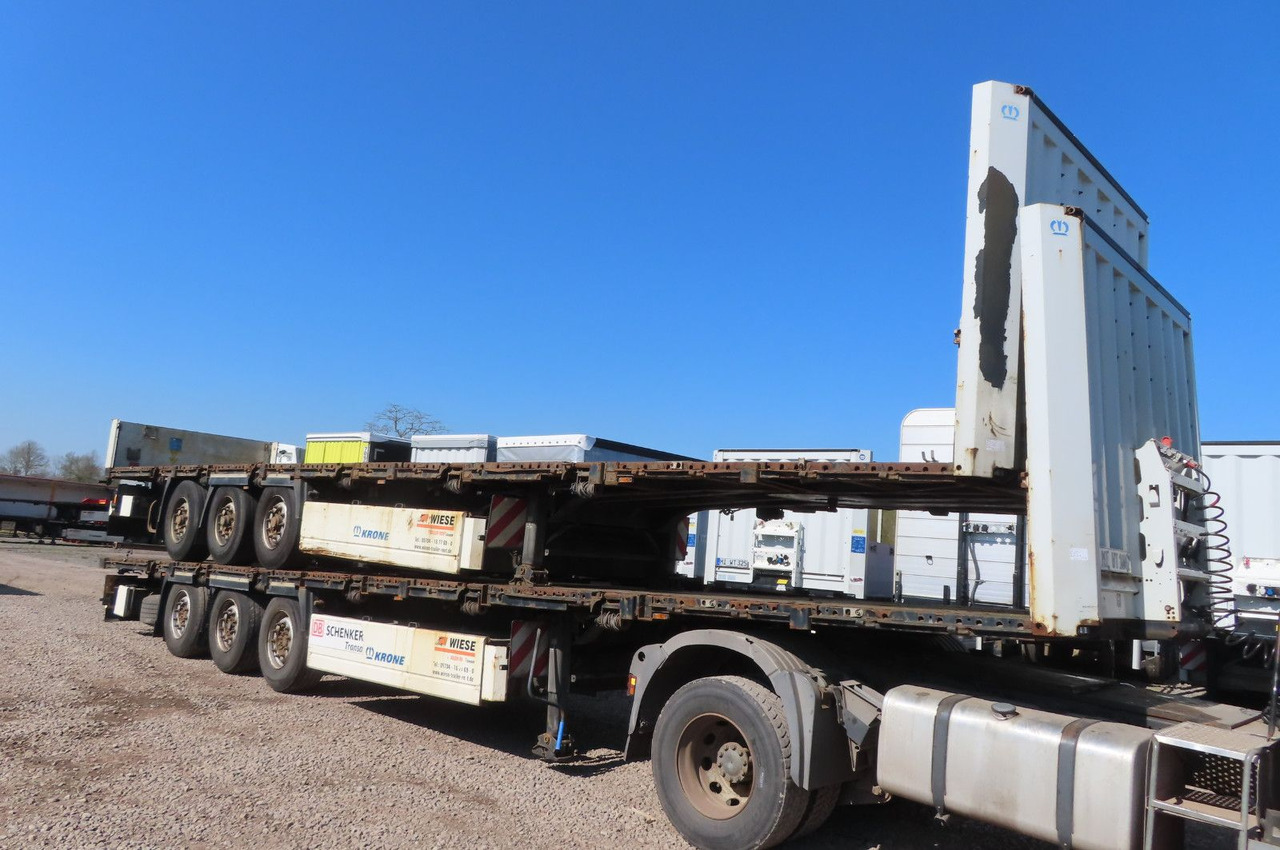 Krone Stahlmattenauflieger mit Bordwände - Dropside/ Flatbed semi-trailer: picture 1 Krone Stahlmattenauflieger mit Bordwände - Dropside/ Flatbed semi-trailer: picture 1