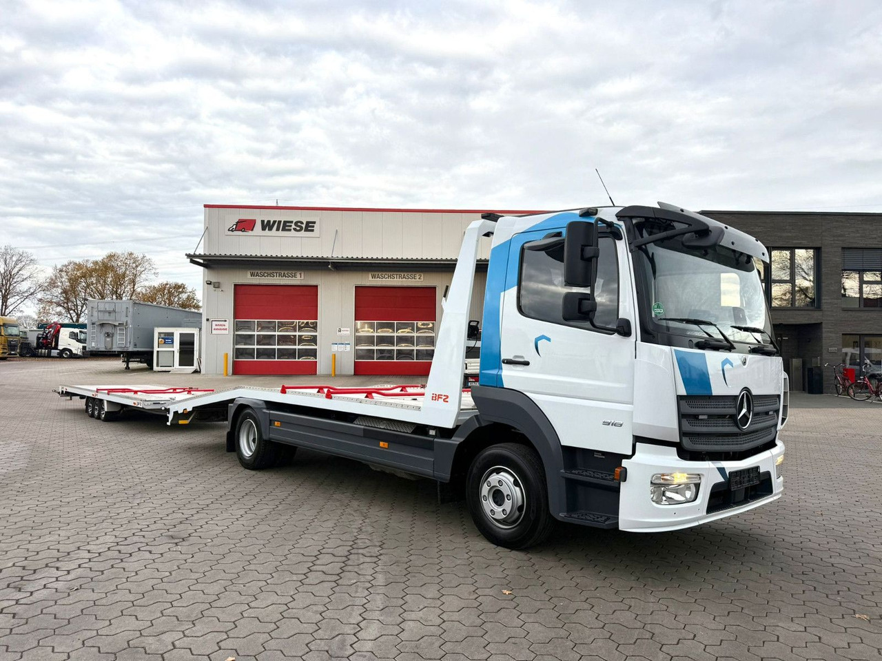 Mercedes-Benz Atego 918L Autotransporter mit BFZ Anhänger - Autotransporter truck: picture 1 Mercedes-Benz Atego 918L Autotransporter mit BFZ Anhänger - Autotransporter truck: picture 1