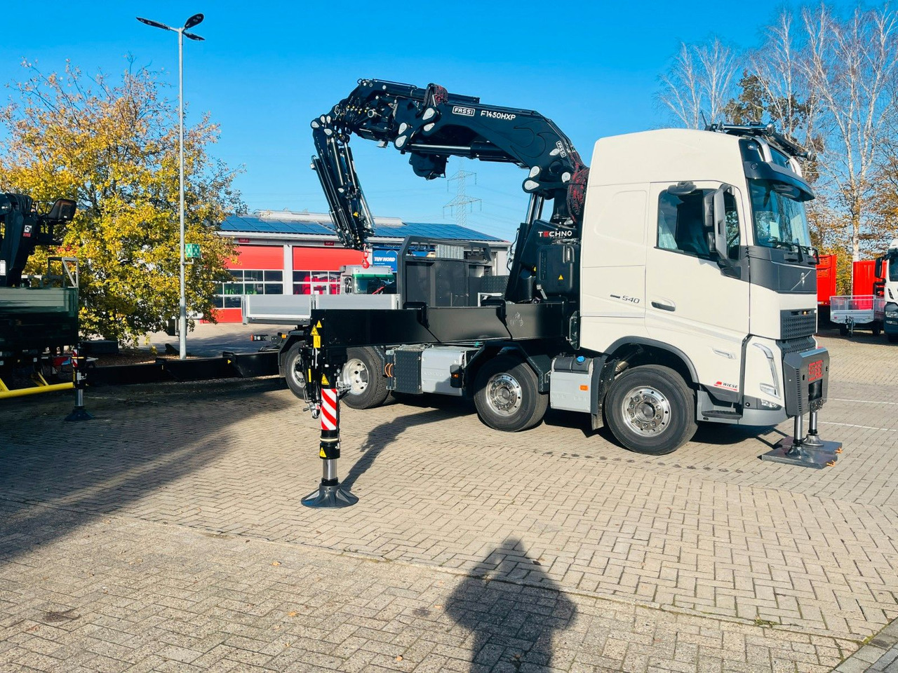 Dropside/ Flatbed truck, Crane truck Volvo FH 540 SZM mit F1450 HXP Fly Jib + Winde: picture 11