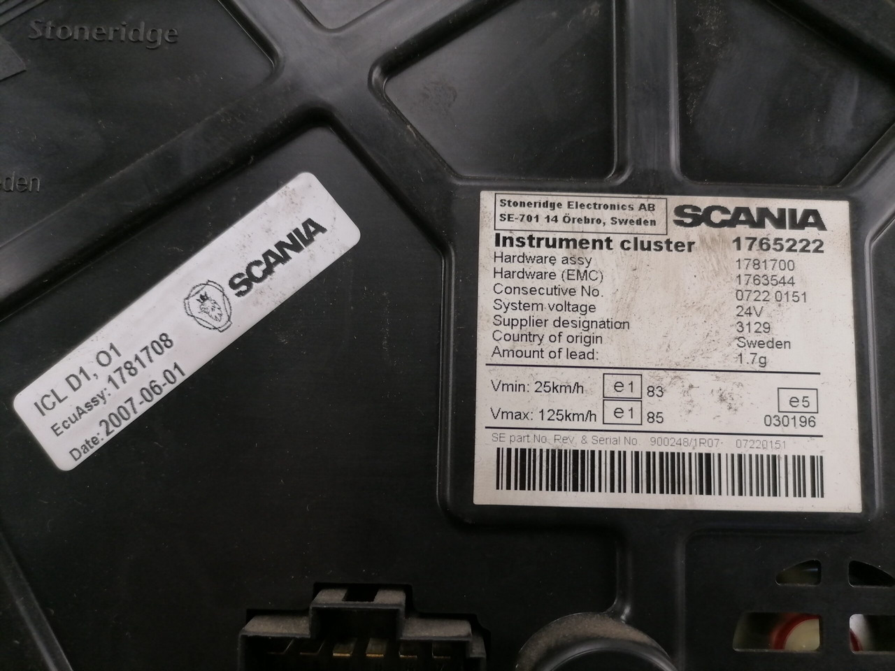 Dashboard for Truck Scania Dashboard 1765222: picture 8
