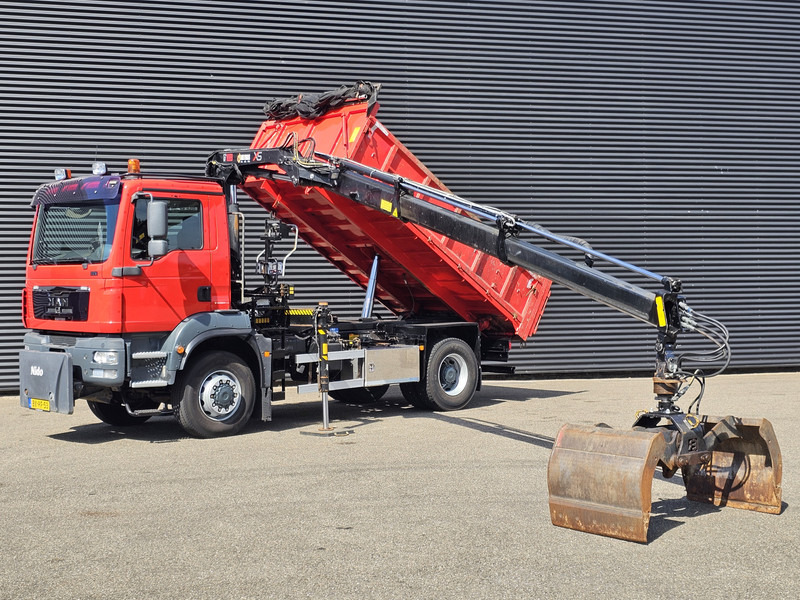 MAN TGM 18.250 / 4X4 / EEV / HIAB CRANE + TIPPER / SPRING - Tipper, Crane truck: picture 3 MAN TGM 18.250 / 4X4 / EEV / HIAB CRANE + TIPPER / SPRING - Tipper, Crane truck: picture 3