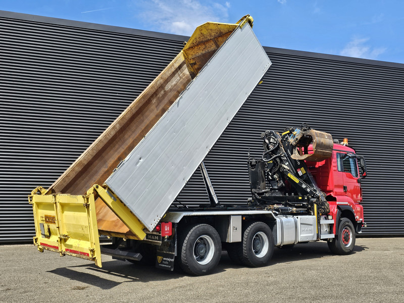 Tipper, Crane truck MAN TGS 33.480 6x6 / PALFINGER Z CRANE / 2 SIDE TIPPER: picture 6