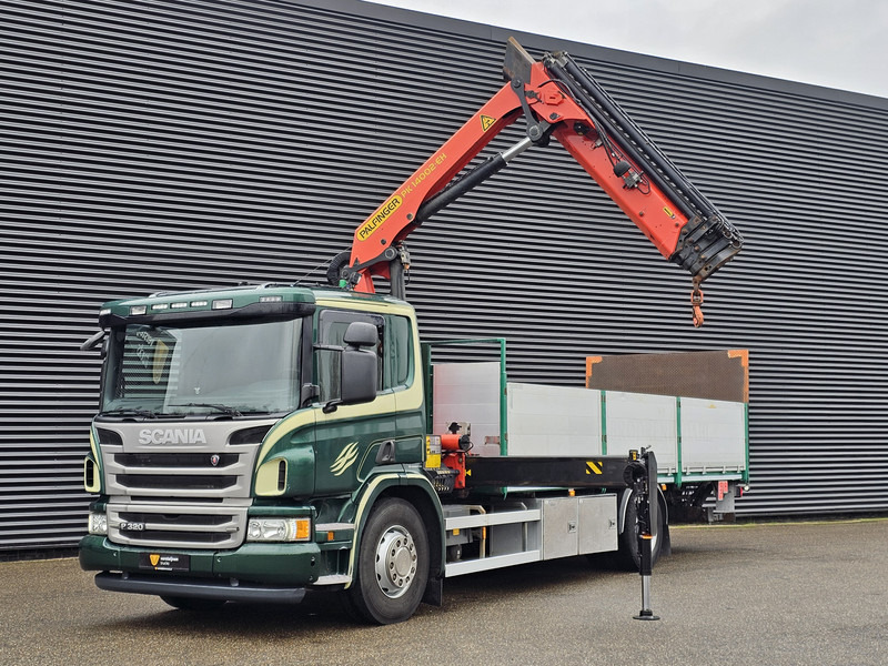 Scania P320 / 4x2 / PALFINGER PK14002 / CRANE/KRAN - Dropside/ Flatbed truck, Crane truck: picture 3 Scania P320 / 4x2 / PALFINGER PK14002 / CRANE/KRAN - Dropside/ Flatbed truck, Crane truck: picture 3