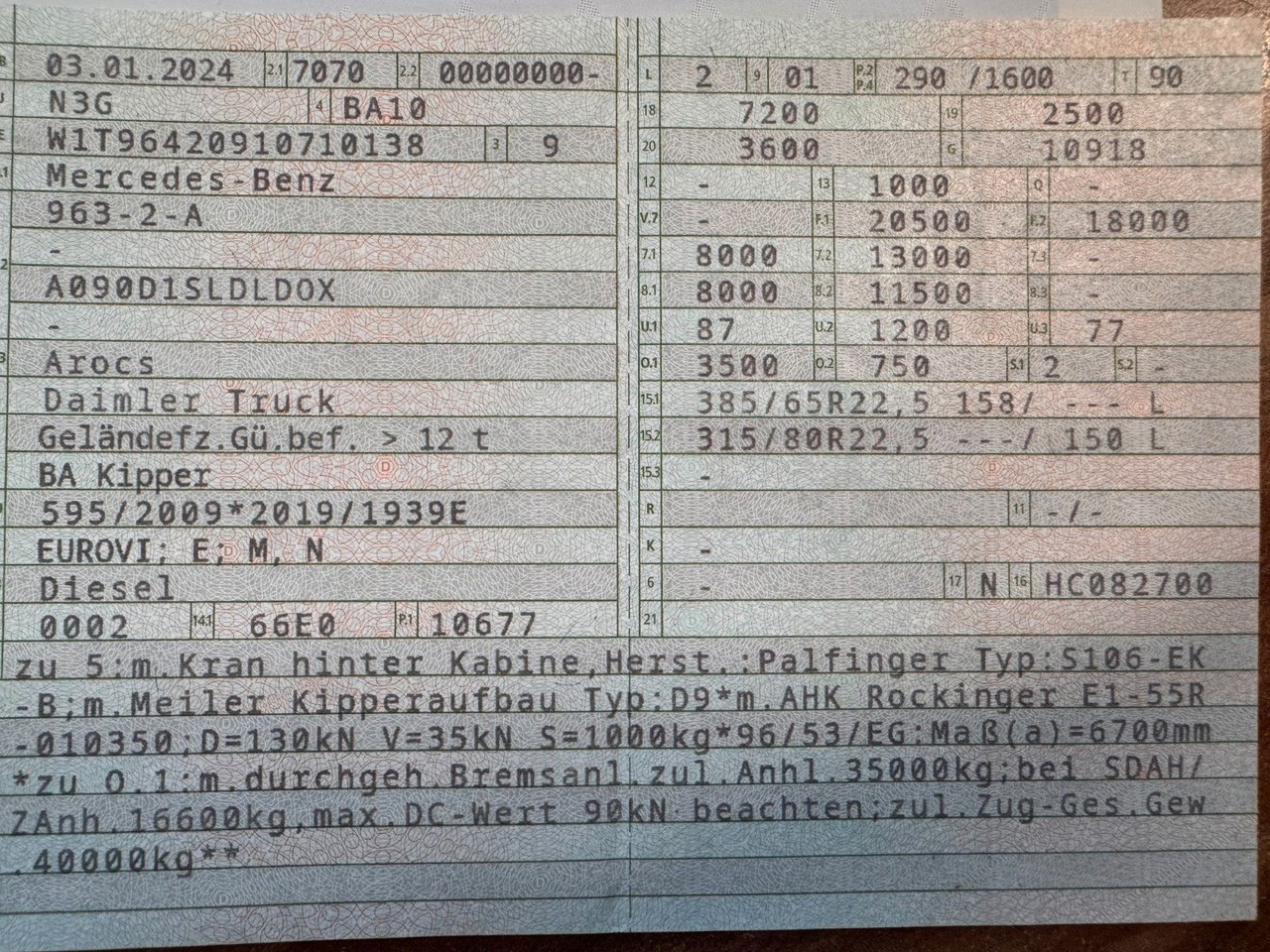 Mercedes-Benz 1840 2140 4X2 Kipper % Kran mit Funk Top Zust. - Tipper: picture 2 Mercedes-Benz 1840 2140 4X2 Kipper % Kran mit Funk Top Zust. - Tipper: picture 2