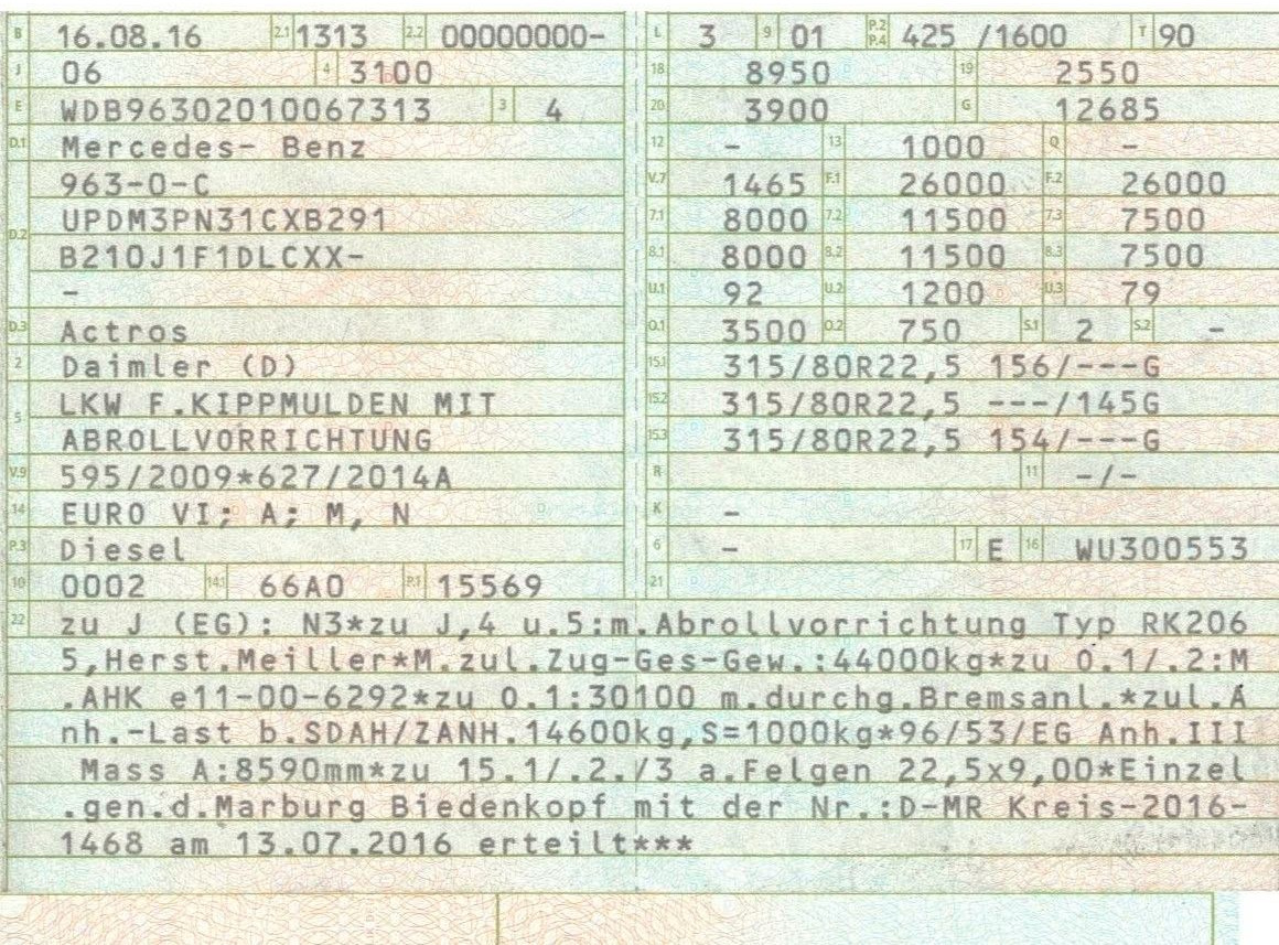 Mercedes-Benz 2558 6x2 Meiller RK 20.65 | Retarder | Klima - Hook lift truck: picture 2 Mercedes-Benz 2558 6x2 Meiller RK 20.65 | Retarder | Klima - Hook lift truck: picture 2