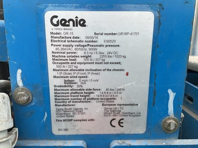 Genie GR15 - Vertical mast lift: picture 5 Genie GR15 - Vertical mast lift: picture 5