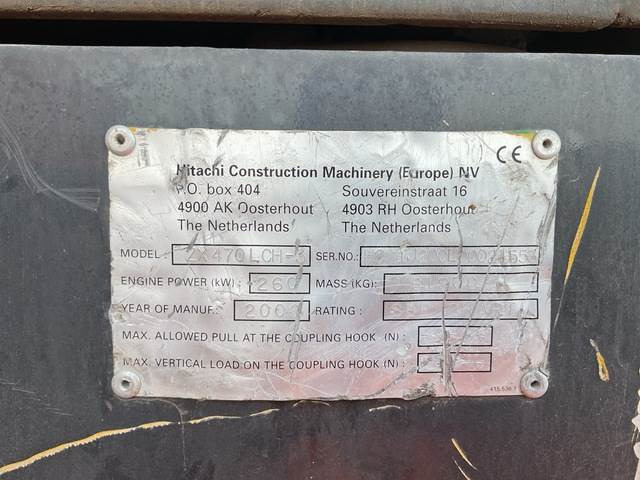 Hitachi ZX470LCH-3 - Crawler excavator: picture 5 Hitachi ZX470LCH-3 - Crawler excavator: picture 5
