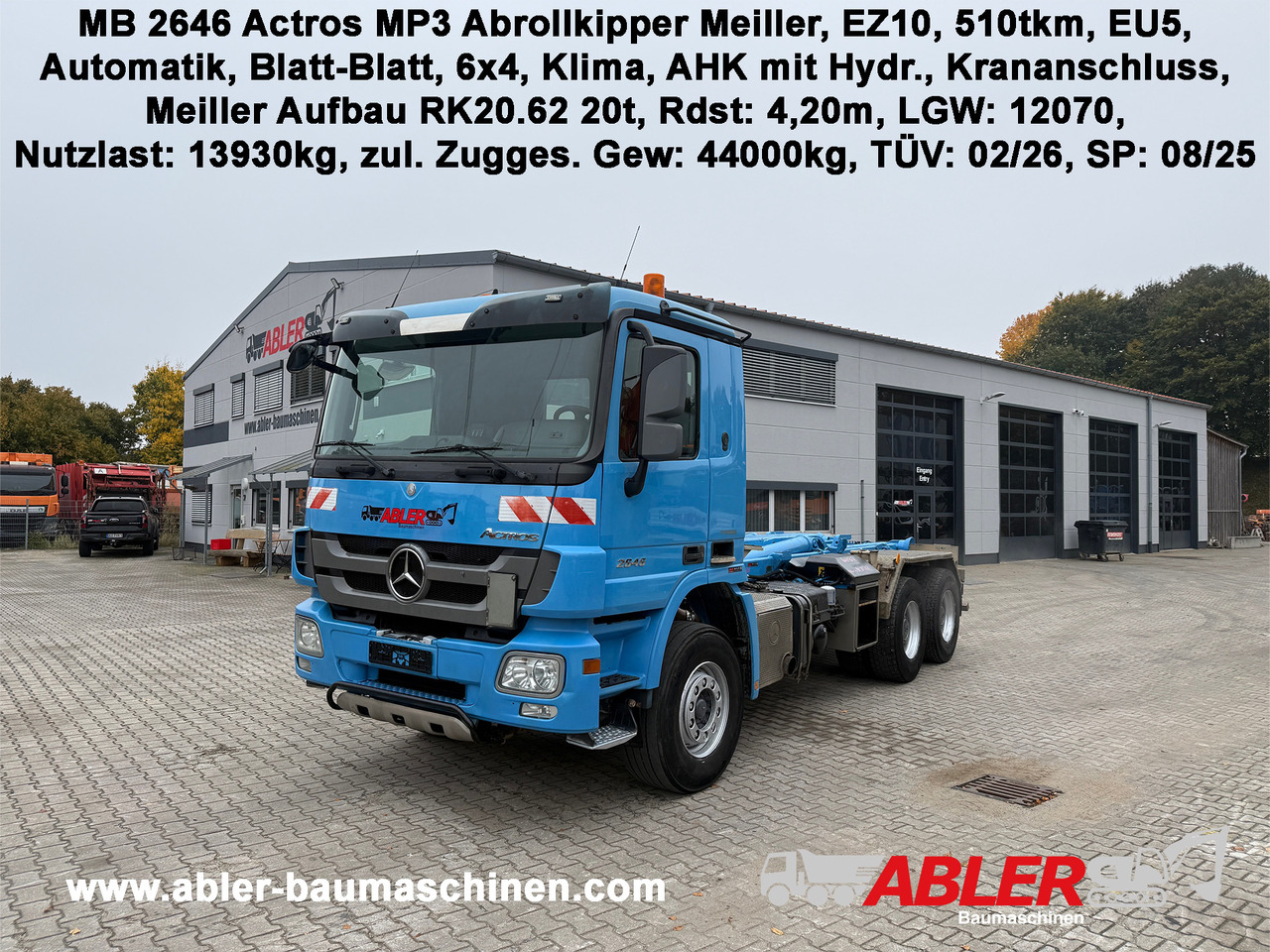 Mercedes-Benz 2646 Actros Abrollkipper Meiller AHK - Other machinery: picture 1 Mercedes-Benz 2646 Actros Abrollkipper Meiller AHK - Other machinery: picture 1
