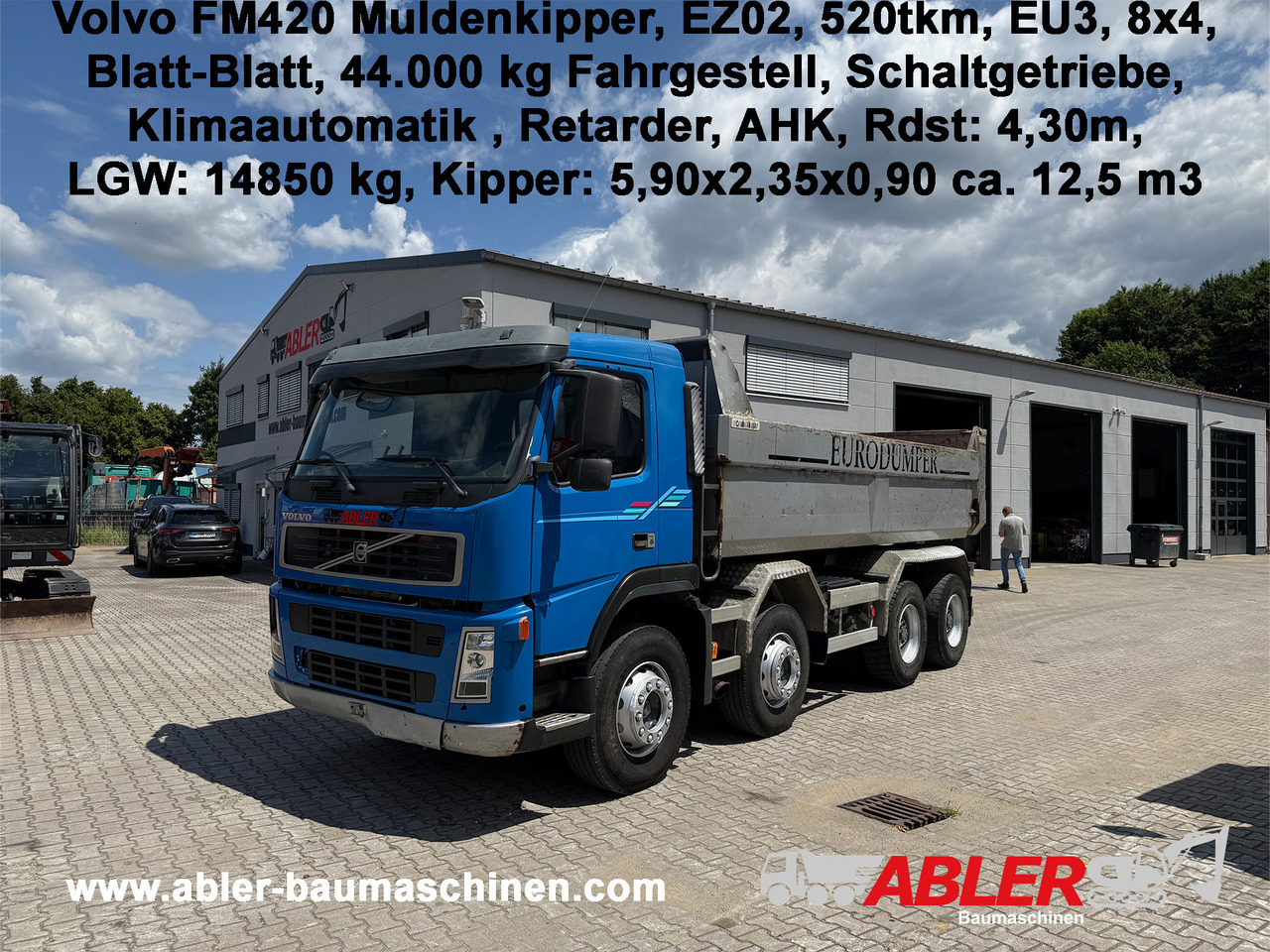 Volvo FM420 Muldenkipper AHK Klima Retarder - Tipper: picture 1 Volvo FM420 Muldenkipper AHK Klima Retarder - Tipper: picture 1