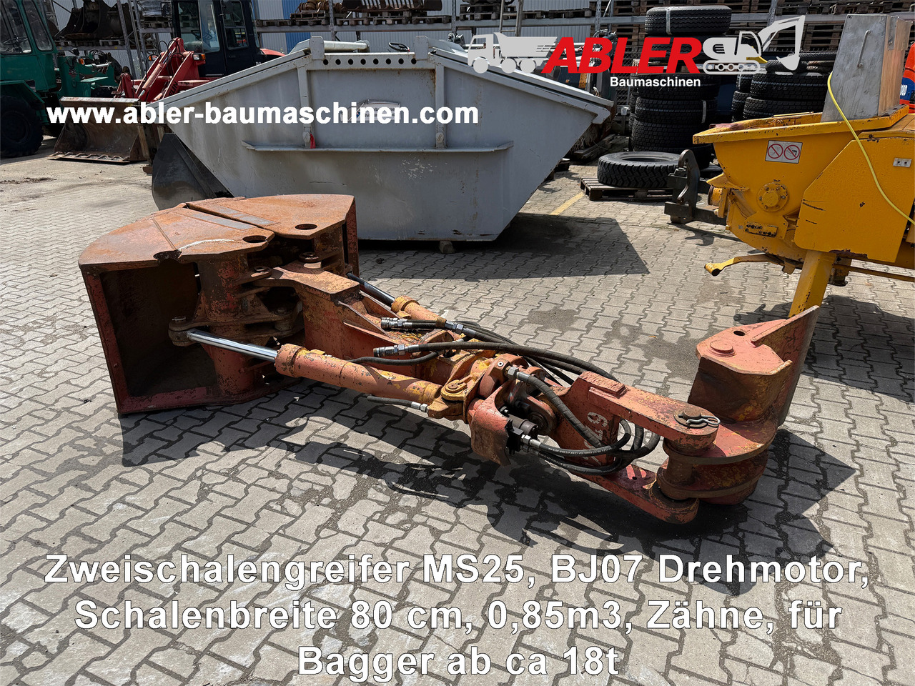 Zweischalengreifer MS25 0,85 m3 - Clamshell bucket: picture 1 Zweischalengreifer MS25 0,85 m3 - Clamshell bucket: picture 1