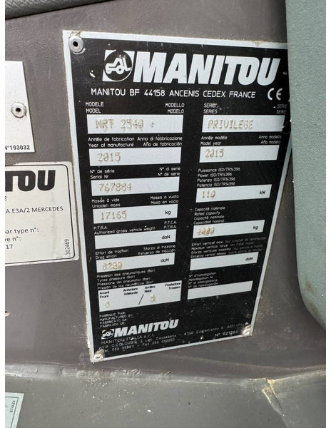 Telescopic handler Manitou MRT 2540 Plus Privilege: picture 13