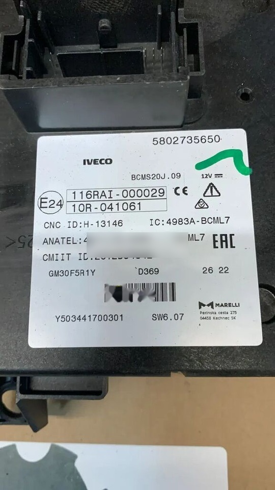 Iveco Daily Body Komputer 5802735650 - ECU for Truck: picture 2 Iveco Daily Body Komputer 5802735650 - ECU for Truck: picture 2