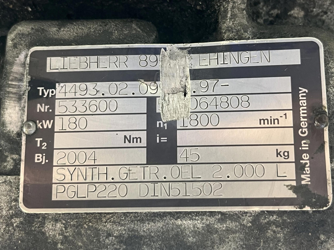 Transmission for Mobile crane Liebherr LTM 1250-6.1 distributor gearbox: picture 13