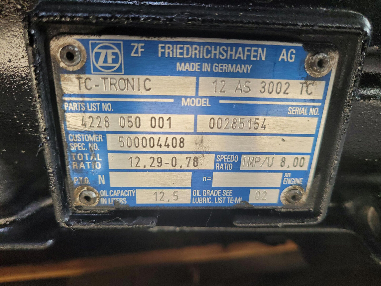 ZF LTM 1250-6.1 gearbox TC tronic 12 AS 3002 TC - Gearbox for Mobile crane: picture 5 ZF LTM 1250-6.1 gearbox TC tronic 12 AS 3002 TC - Gearbox for Mobile crane: picture 5