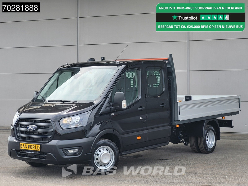 Ford Transit 170pk Automaat Dubbel Cabine 3500kg Trekhaak Open Laadbak Pritsche SYNC4 scherm CarPlay Camera Airco Trekhaak Cruise control - Flatbed van: picture 1 Ford Transit 170pk Automaat Dubbel Cabine 3500kg Trekhaak Open Laadbak Pritsche SYNC4 scherm CarPlay Camera Airco Trekhaak Cruise control - Flatbed van: picture 1