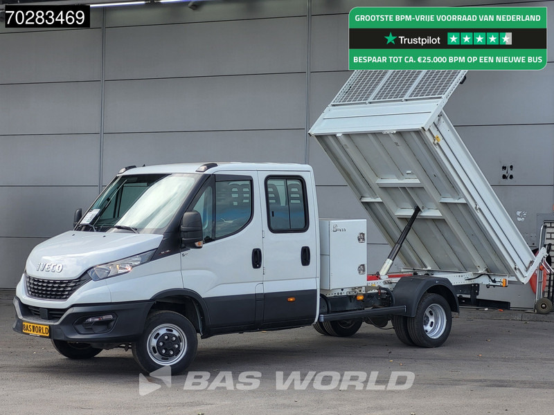 Iveco Daily 35C16 3.0L Kipper met Kist Dubbel Cabine Dubbellucht 3,5t Trekhaak Navi Airco Cruise Camera Euro6 Kieper Tipper Benne 2m3 Airco - Tipper van: picture 1 Iveco Daily 35C16 3.0L Kipper met Kist Dubbel Cabine Dubbellucht 3,5t Trekhaak Navi Airco Cruise Camera Euro6 Kieper Tipper Benne 2m3 Airco - Tipper van: picture 1