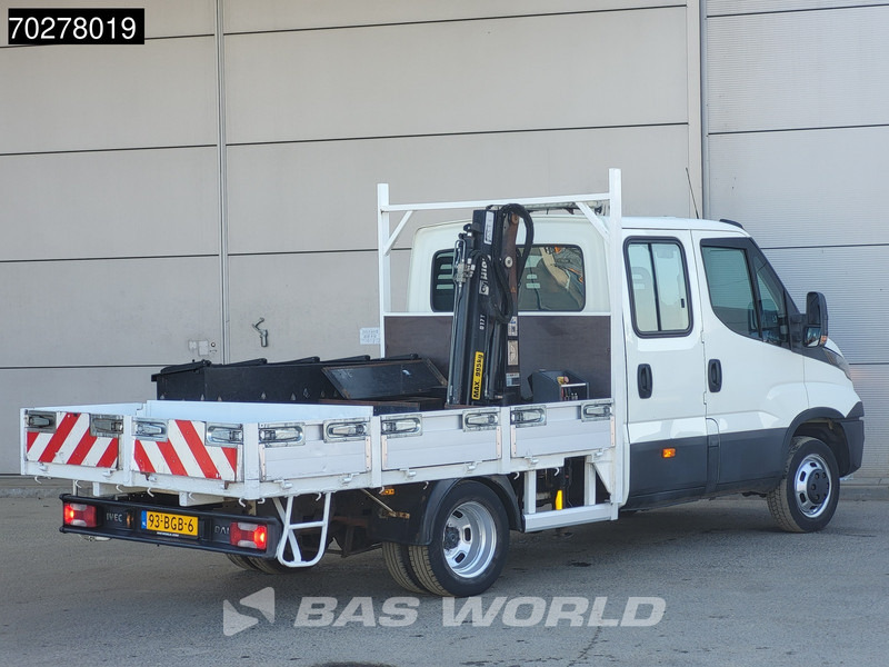 Flatbed van Iveco Daily 50C17 3.0L Automaat DC Open laadbak Kraan Hiab 017T-2 Airco APK 10-2025 Pickup Crane Kraanwagen Pritsche Airco Dubbel cabine: picture 7