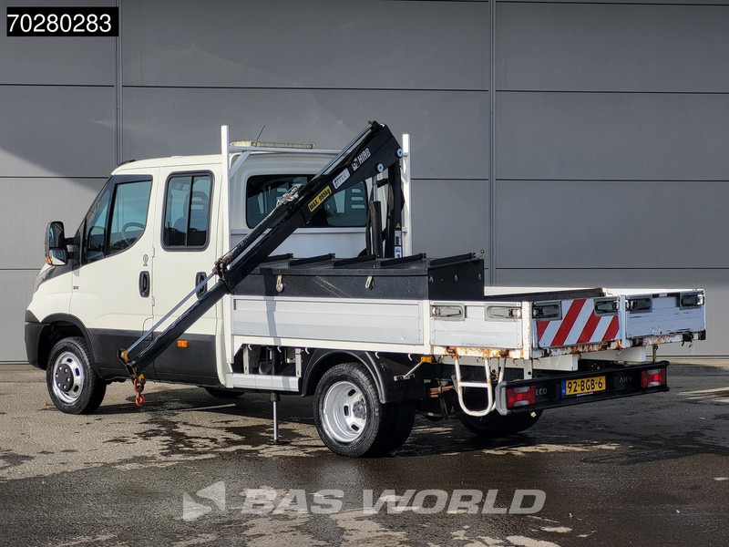 Flatbed van Iveco Daily 50C17 3,0L Automaat HIAB 017T-2 DC Open laadbak Dubbellucht Airco Euro6 Pickup Crane Kraanwagen Pritsche Airco Dubbel cabine: picture 9