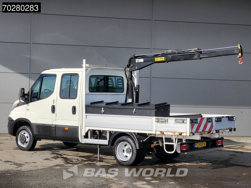 Flatbed van Iveco Daily 50C17 3,0L Automaat HIAB 017T-2 DC Open laadbak Dubbellucht Airco Euro6 Pickup Crane Kraanwagen Pritsche Airco Dubbel cabine: picture 7