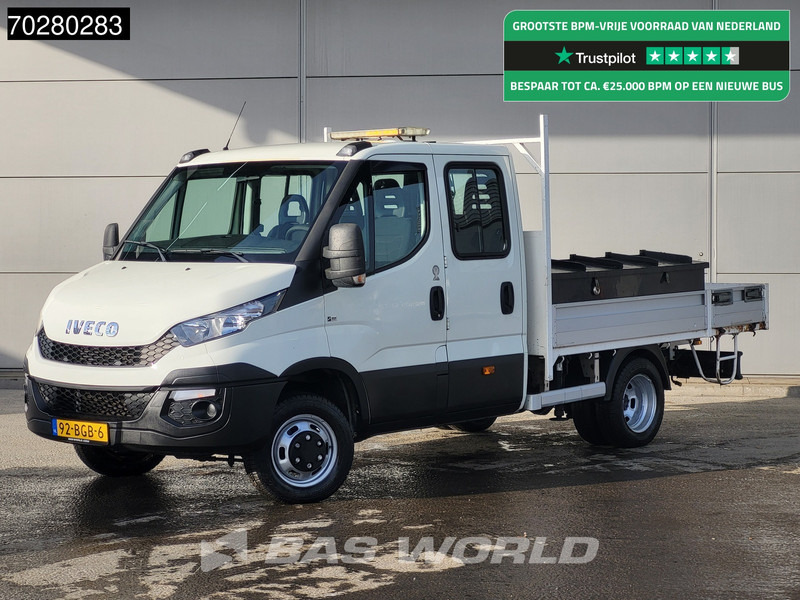 Iveco Daily 50C17 3,0L Automaat HIAB 017T-2 DC Open laadbak Dubbellucht Airco Euro6 Pickup Crane Kraanwagen Pritsche Airco Dubbel cabine - Flatbed van: picture 1 Iveco Daily 50C17 3,0L Automaat HIAB 017T-2 DC Open laadbak Dubbellucht Airco Euro6 Pickup Crane Kraanwagen Pritsche Airco Dubbel cabine - Flatbed van: picture 1