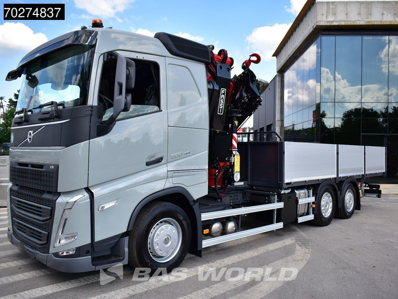 Dropside/ Flatbed truck, Crane truck Volvo FH 500 6X2 Fassi F545RA Kran Crane VEB+ Lift-Lenkachse Euro 6 Fassi: picture 9
