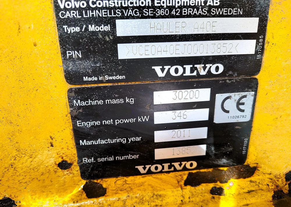 Volvo A40E - Dumper: picture 5 Volvo A40E - Dumper: picture 5
