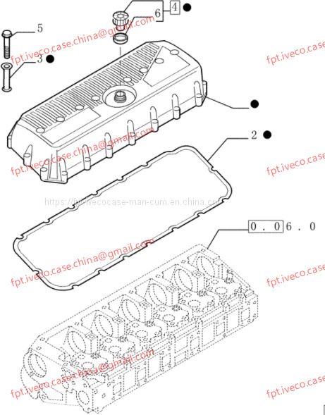 FPT IVECO CASE Cursor13 F3BE0684A B001 504003647 CYLINDER HEAD COVER 504041315 - Cylinder head: picture 1 FPT IVECO CASE Cursor13 F3BE0684A B001 504003647 CYLINDER HEAD COVER 504041315 - Cylinder head: picture 1