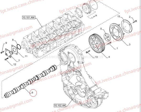 OEM Engine Cursor11 F3GFE613A B001 5801863562 CAMSHAFT F5801465702 F580199815 - Camshaft: picture 2 OEM Engine Cursor11 F3GFE613A B001 5801863562 CAMSHAFT F5801465702 F580199815 - Camshaft: picture 2