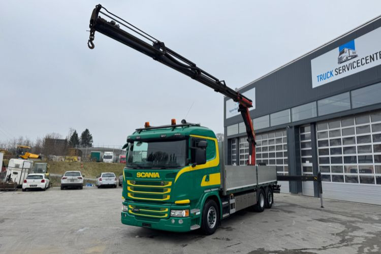 Crane truck, Dropside/ Flatbed truck Scania G490 6x2 PK22002-4: picture 11
