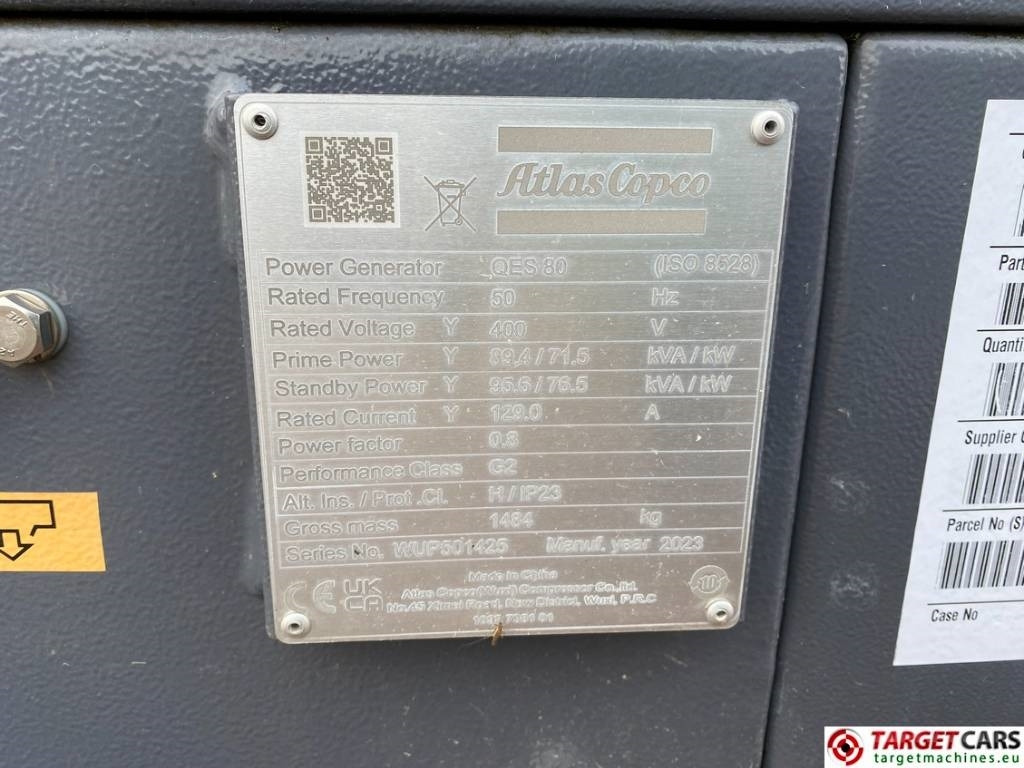 Generator set Atlas Copco QES80 Diesel 90KVA Generator 400/230V Unusde: picture 10 Generator set Atlas Copco QES80 Diesel 90KVA Generator 400/230V Unusde: picture 10
