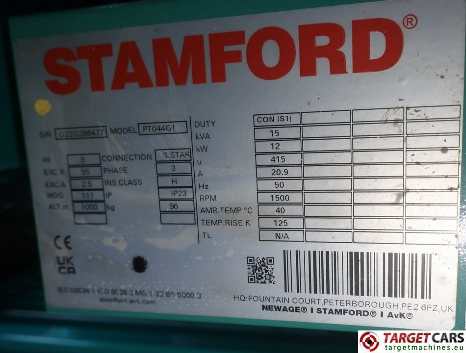 Leasing of Cummins C15D5P Diesel 15KVA Generator 415V/230V Stamford  Cummins C15D5P Diesel 15KVA Generator 415V/230V Stamford: picture 11