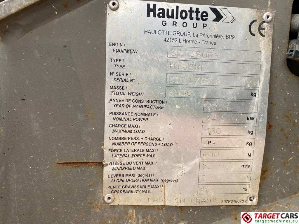 Scissor lift Haulotte H15SXL Diesel 4x4 Scissor Work Lift 1500cm: picture 10