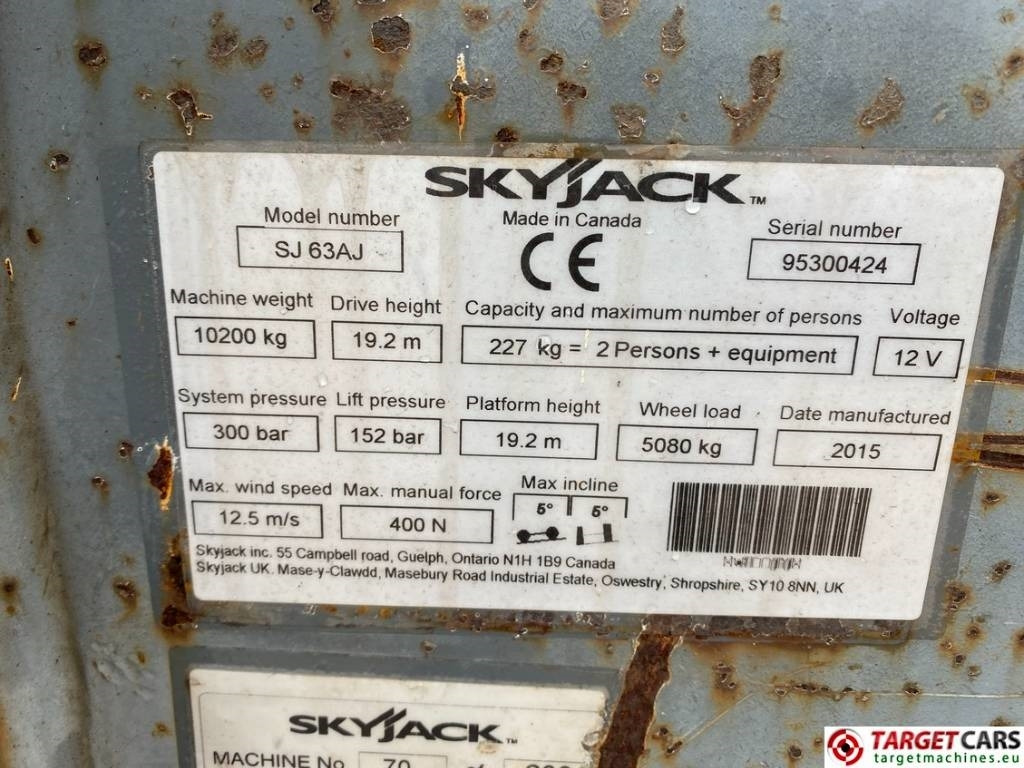 Articulated boom SkyJack SJ63AJ Articulated 4x4 Diesel Boom WorkLIft 2136cm: picture 10