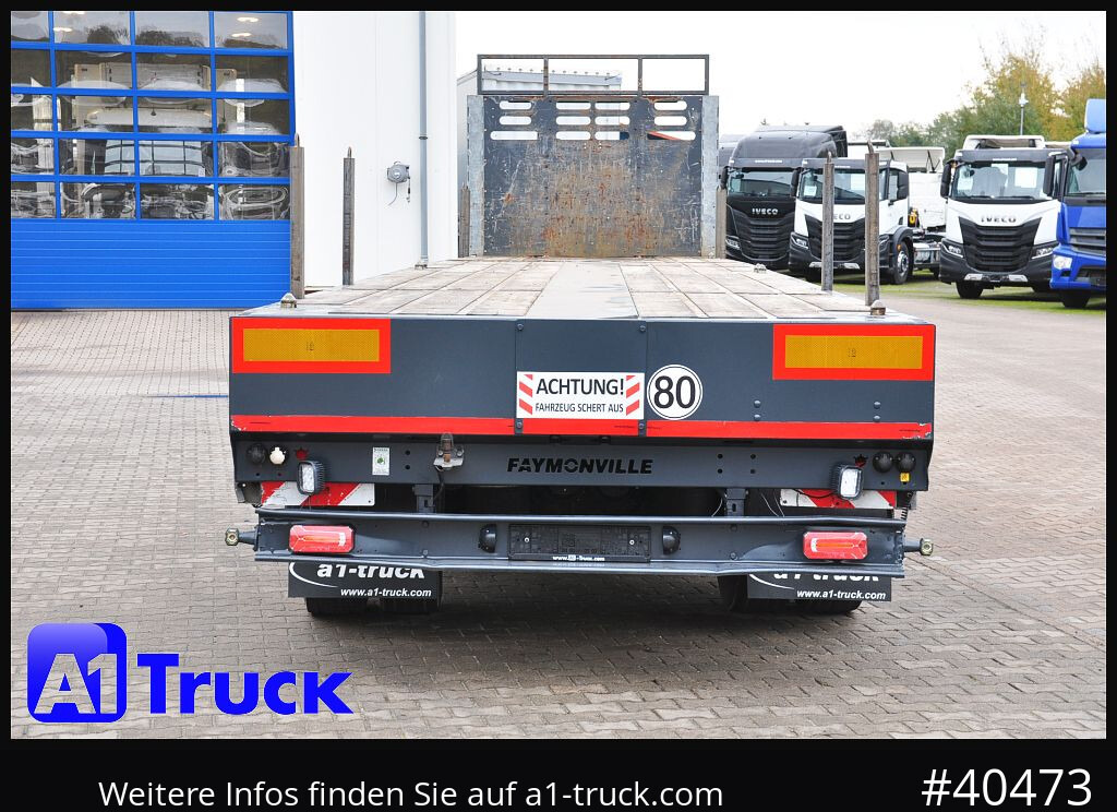 Dropside/ Flatbed semi-trailer FAYMONVILLE F-S43-1AAF Telemax,3 zwangs gelenkt, Lenkachse: picture 10