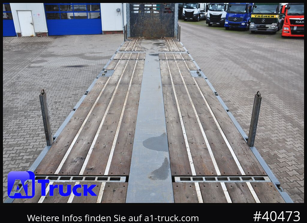 Dropside/ Flatbed semi-trailer FAYMONVILLE F-S43-1AAF Telemax,3 zwangs gelenkt, Lenkachse: picture 7