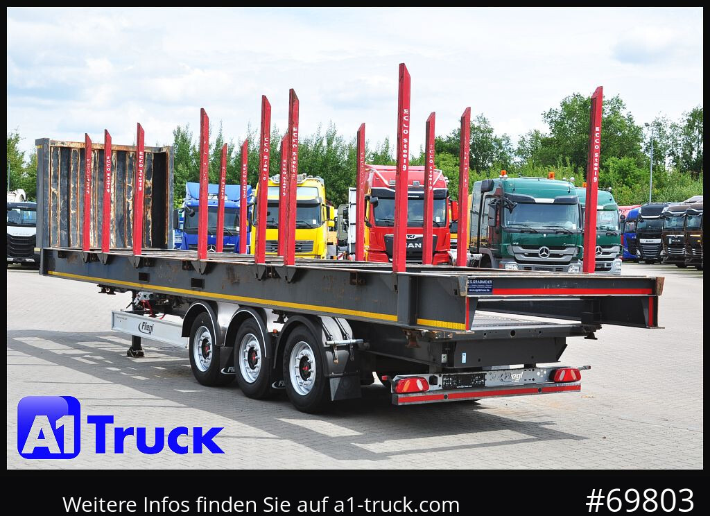 Timber semi-trailer FLIEGL SDS01, Langholz, Containeraufbau, Liftachse,: picture 11