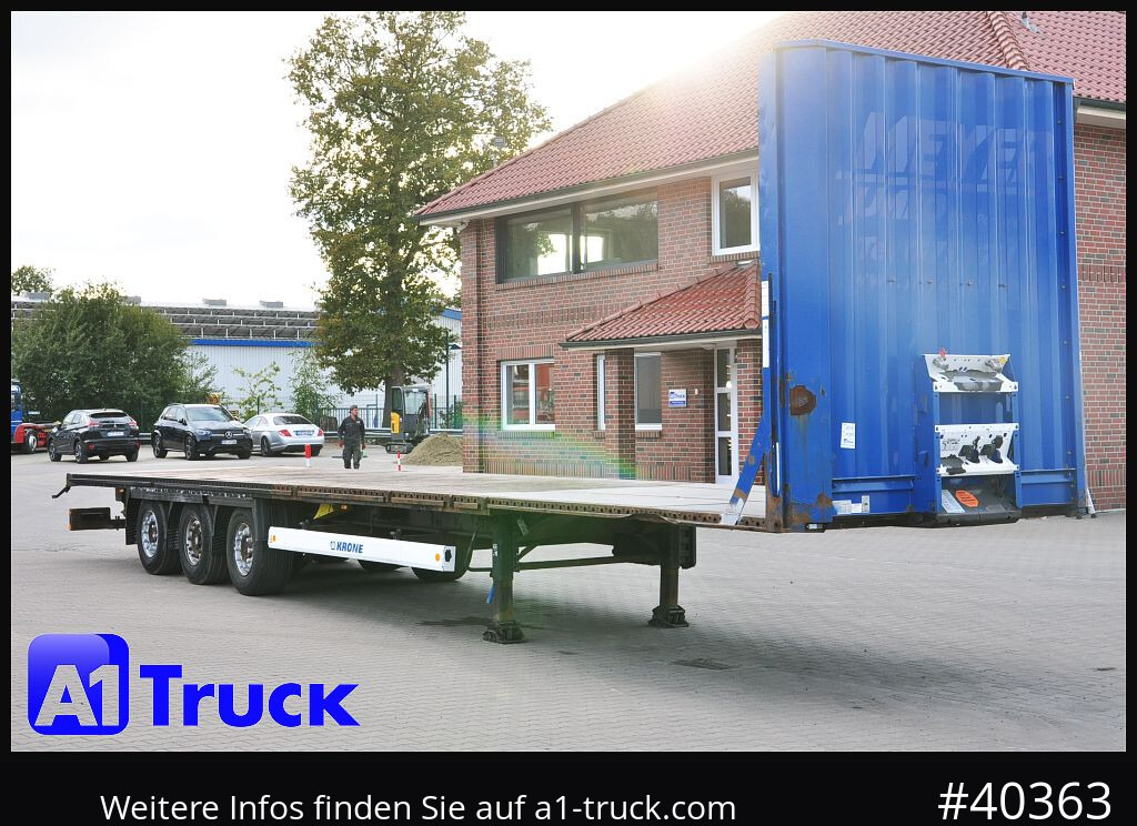 KRONE Megatrailer, Plateau, Liftachse, Staplerhalterung, - Dropside/ Flatbed semi-trailer: picture 1 KRONE Megatrailer, Plateau, Liftachse, Staplerhalterung, - Dropside/ Flatbed semi-trailer: picture 1