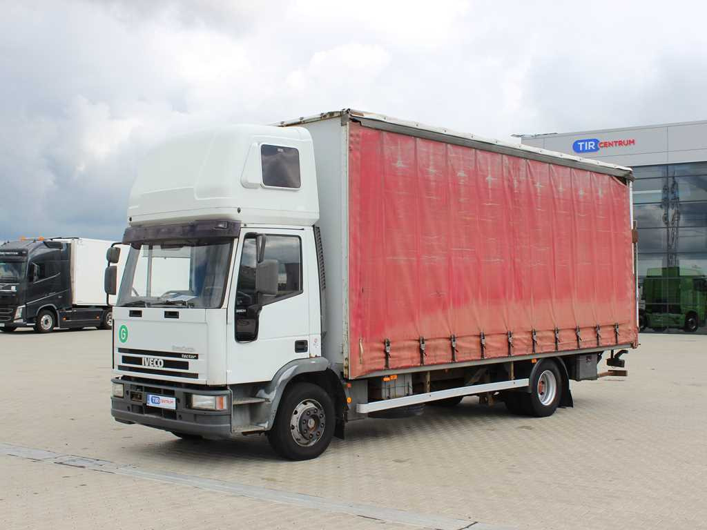 Iveco EUROCARGO ML 120 E, EURO 3, SLEEPING BODY, HYDRAULIC FRONT - Curtainsider truck: picture 1 Iveco EUROCARGO ML 120 E, EURO 3, SLEEPING BODY, HYDRAULIC FRONT - Curtainsider truck: picture 1