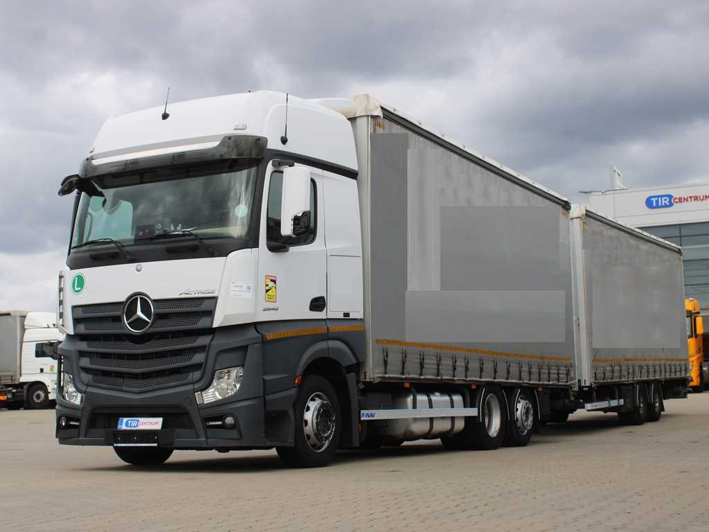 Curtainsider truck Mercedes-Benz Actros 2542, 6X2, LIFTING AXLE + PANAV TVK18M: picture 1
